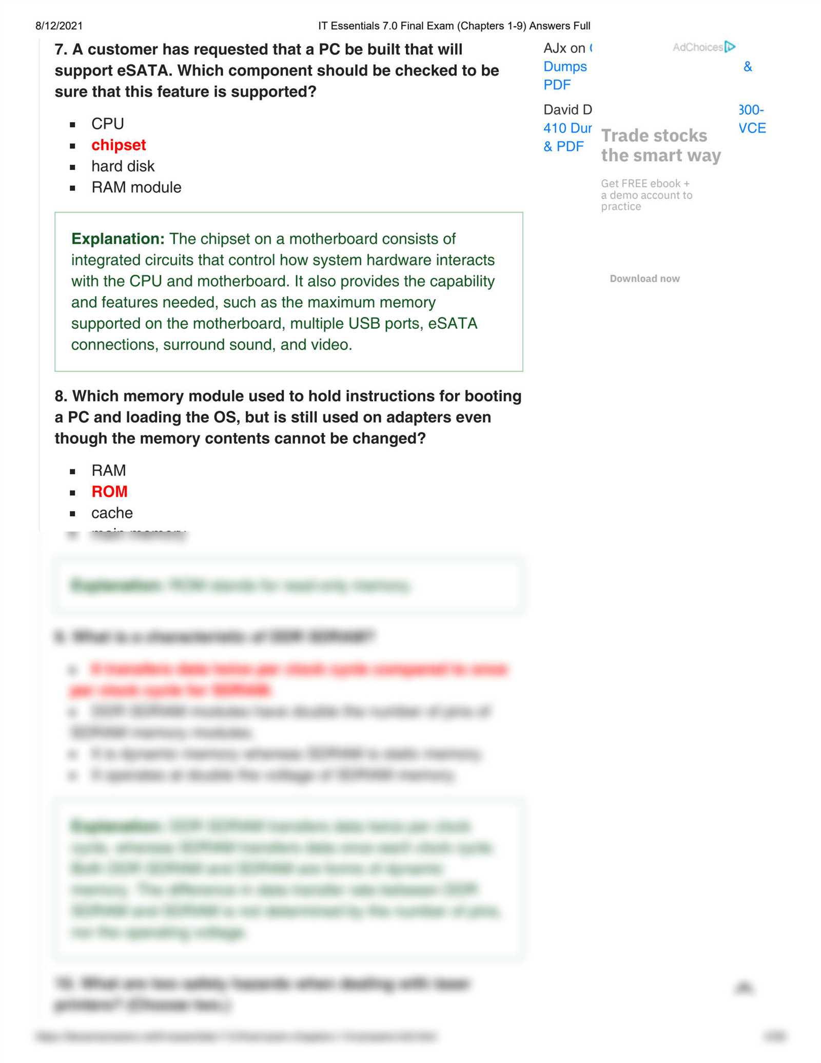 it essentials chapter 7 8 exam answers