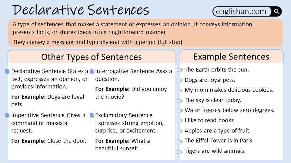 effective sentences exam answers