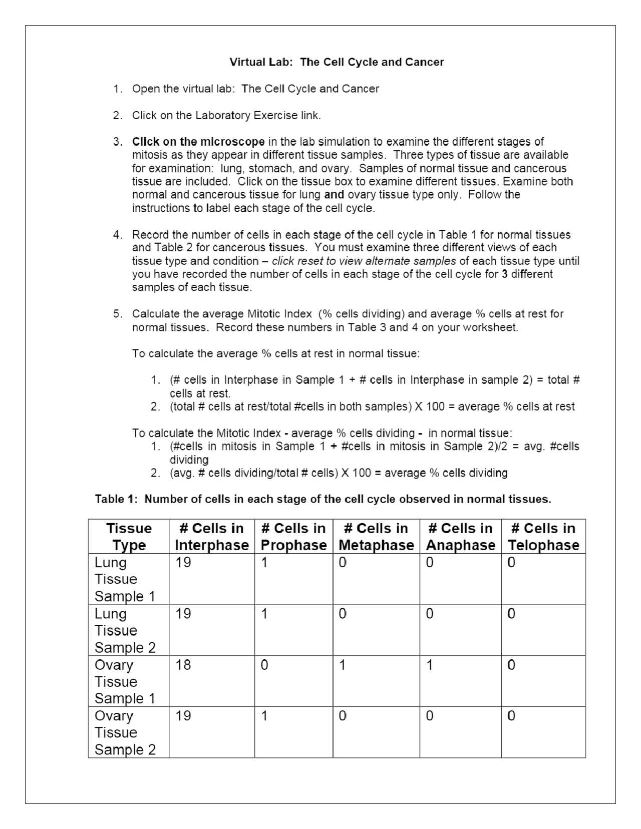 lab three mitosis and meiosis answer key