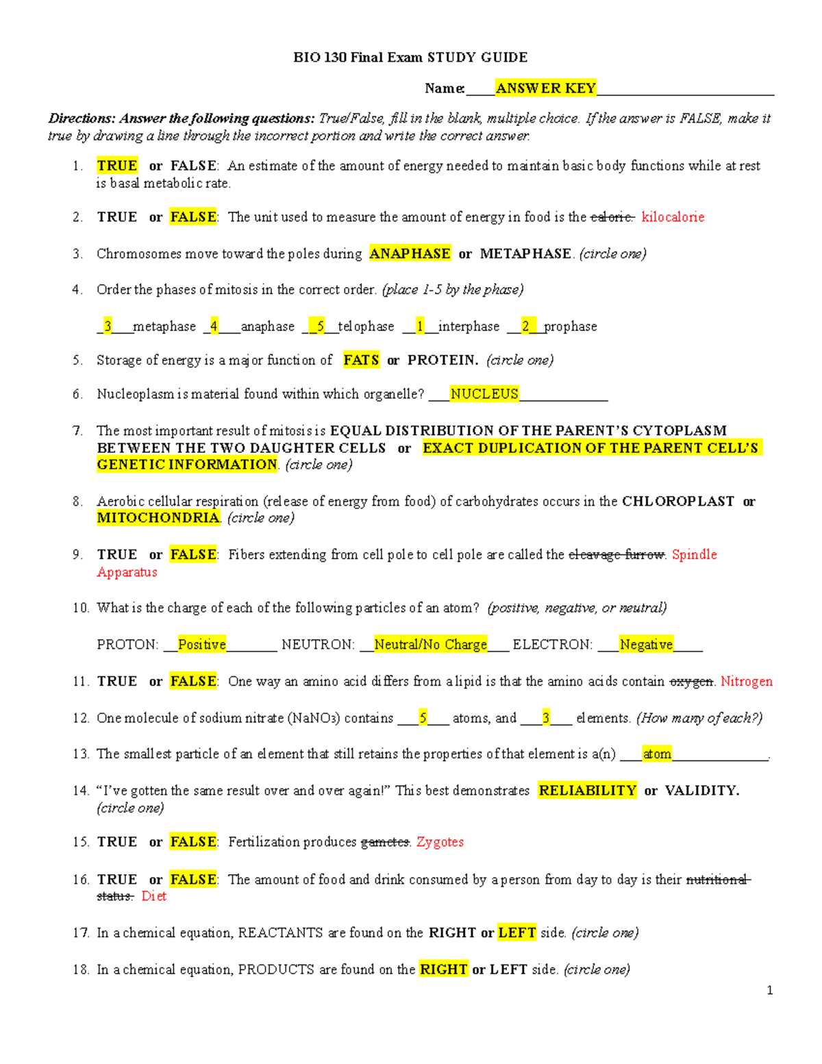 s 130 final exam answers