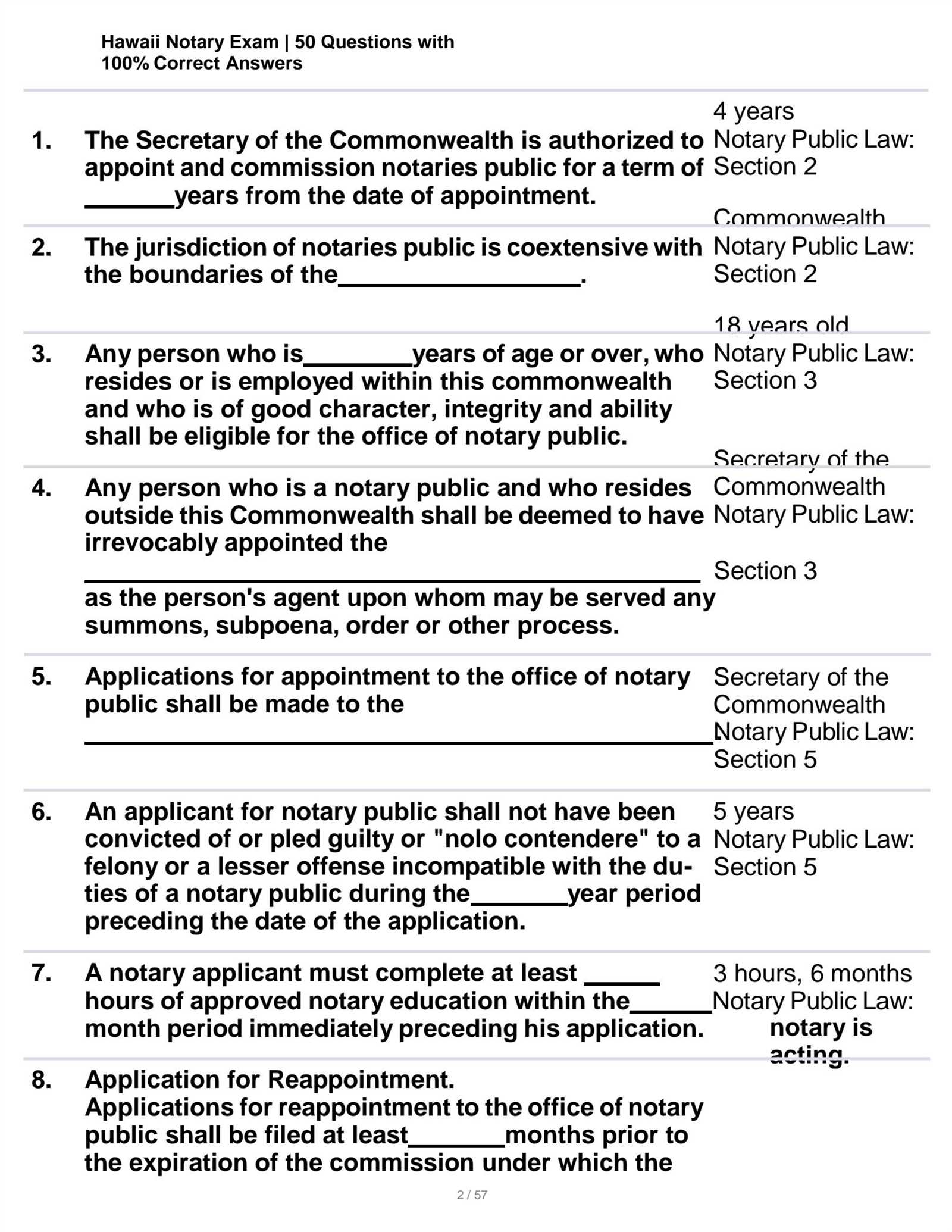 nc notary exam questions