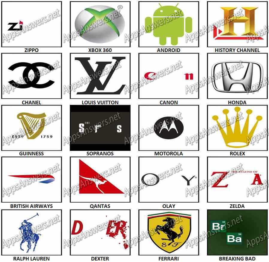 100 pics answers for logos