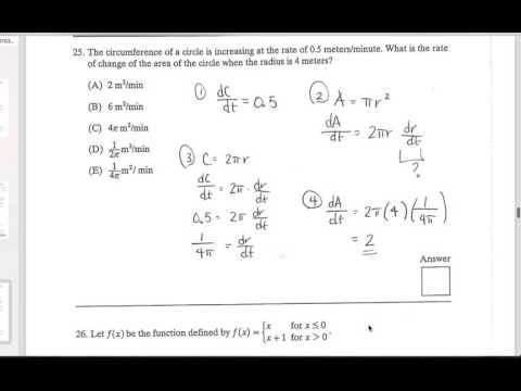 practice ap calculus ab exam multiple choice