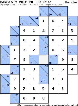 kakuro puzzles with answers printable