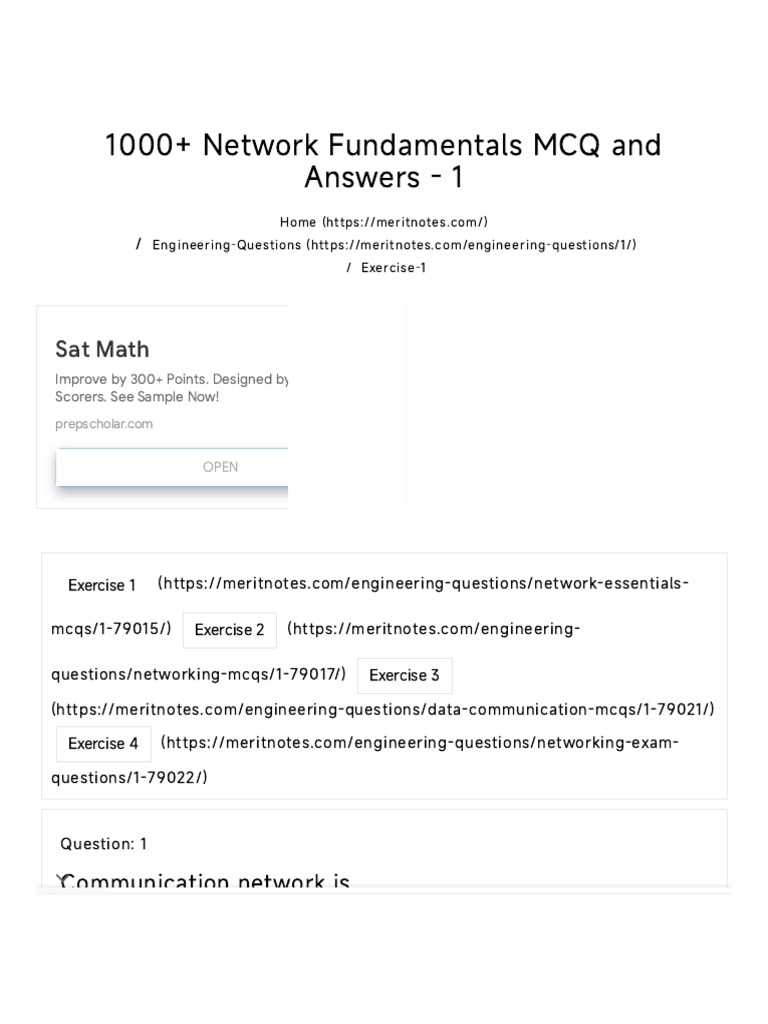 network fundamentals final exam questions and answers