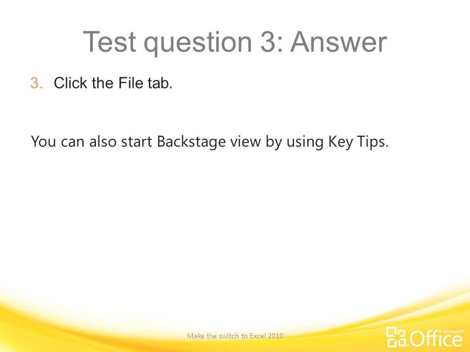 microsoft excel 2010 exam questions and answers