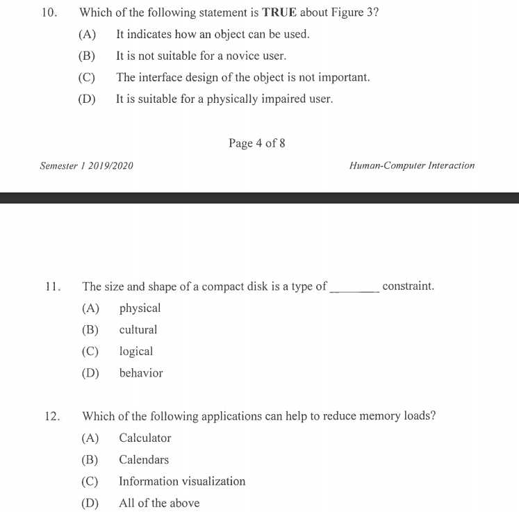 human computer interaction exam questions and answers