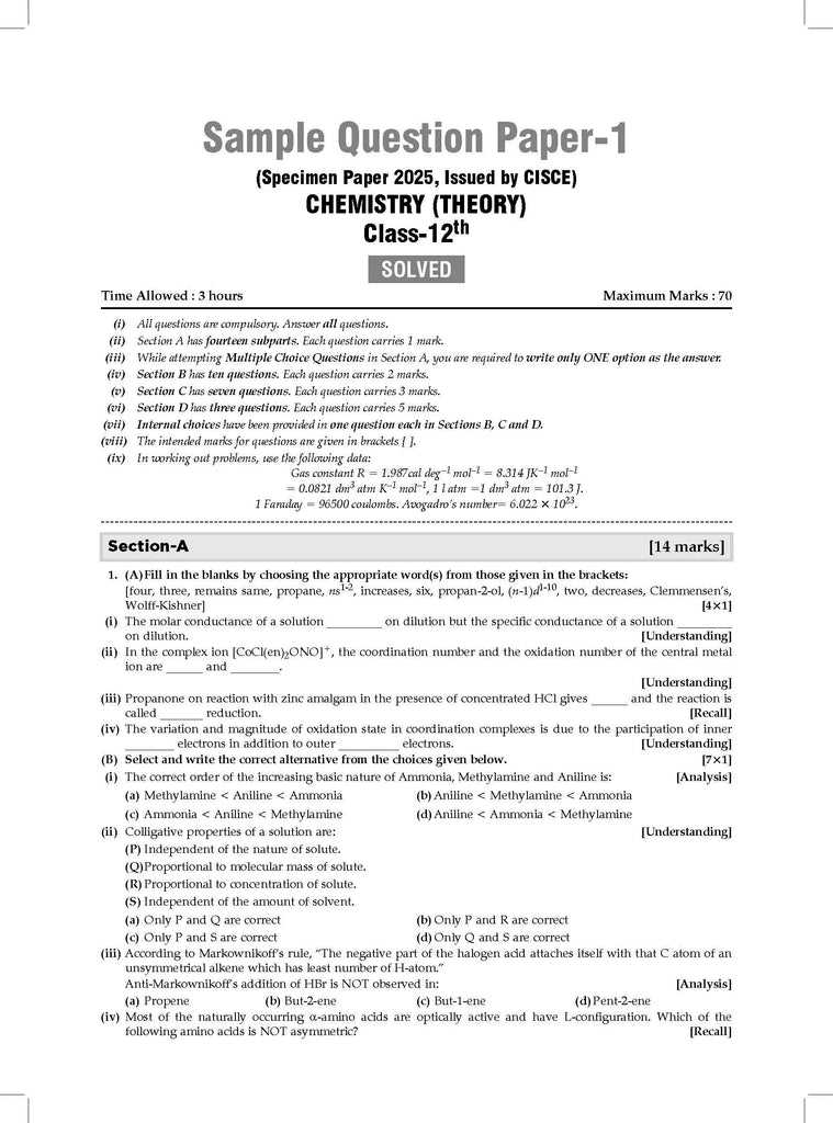 2025 chemistry exam answers