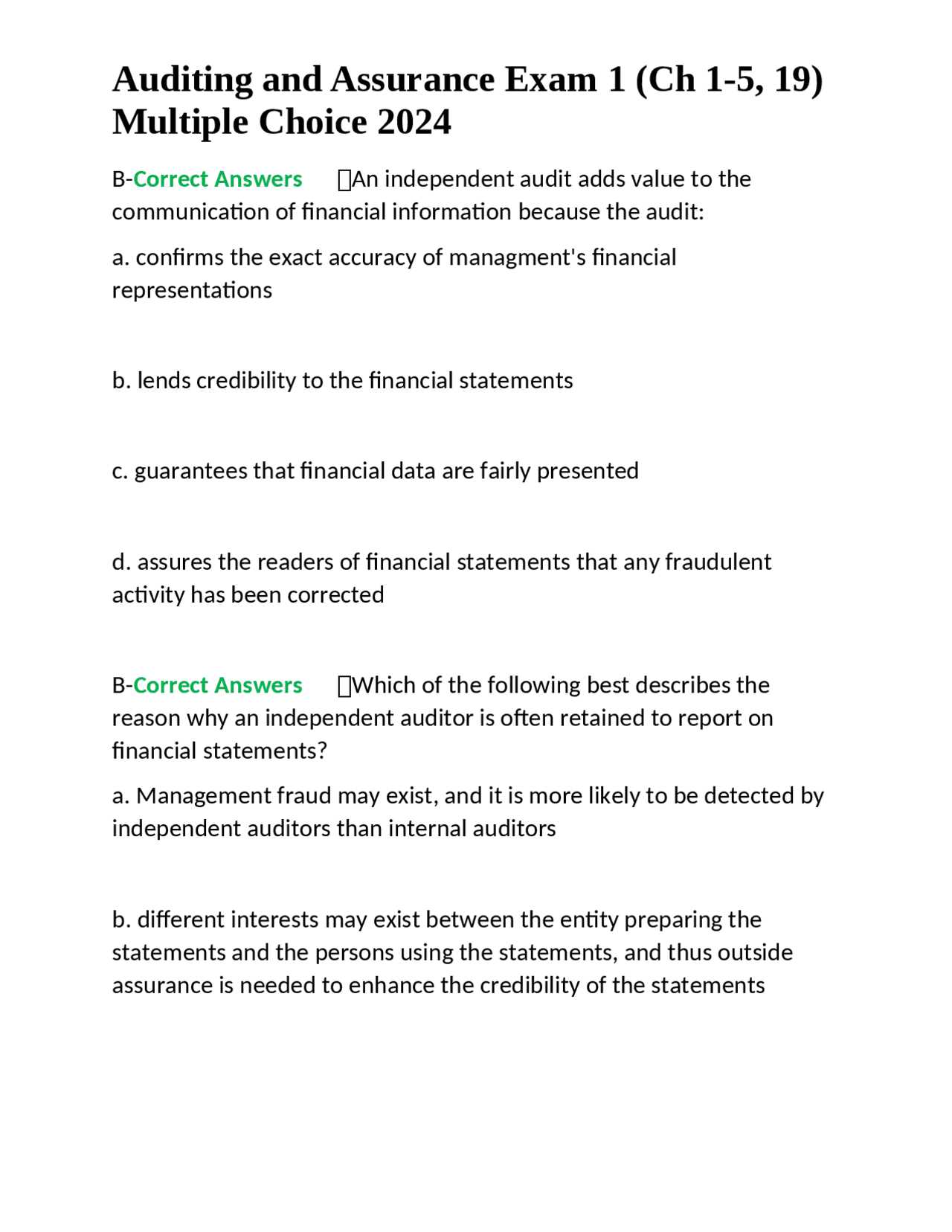 information assurance exam answers