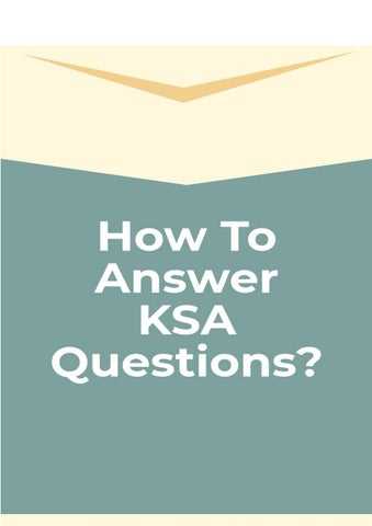 ksa questions and answers samples