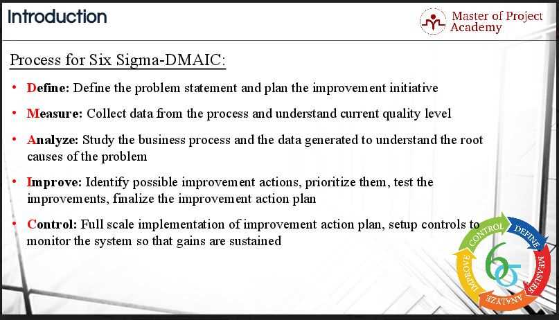 lean six sigma define and measure tools exam answers