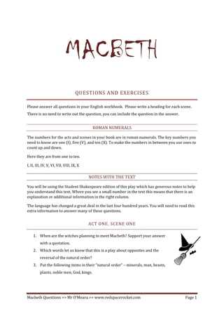 macbeth questions and answers