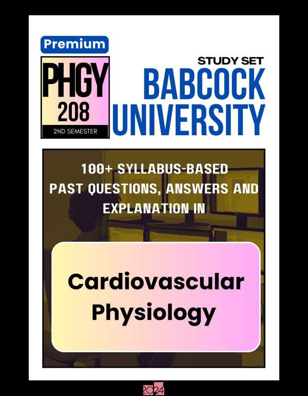 cardiovascular physiology exam questions and answers