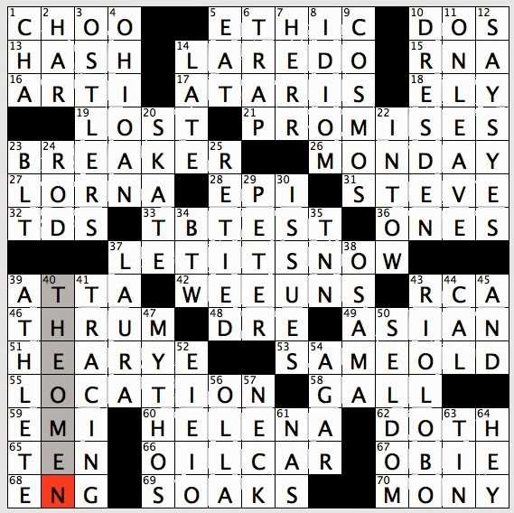 long exam answer crossword clue