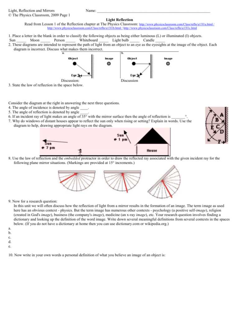 the physics classroom 2009 answers