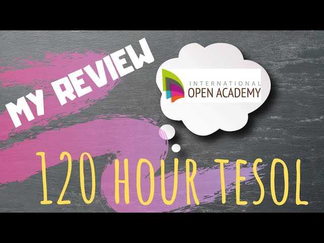 international open academy tesol exam answers