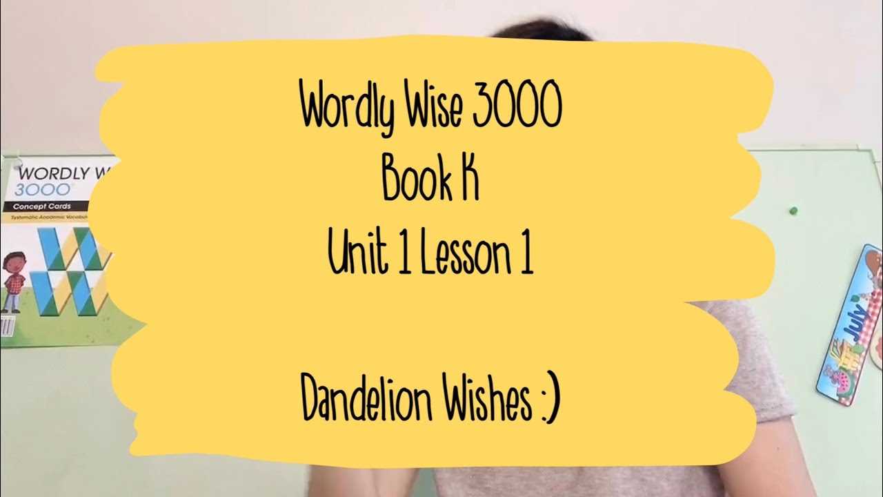 wordly wise 3000 book 10 lesson 1 answers