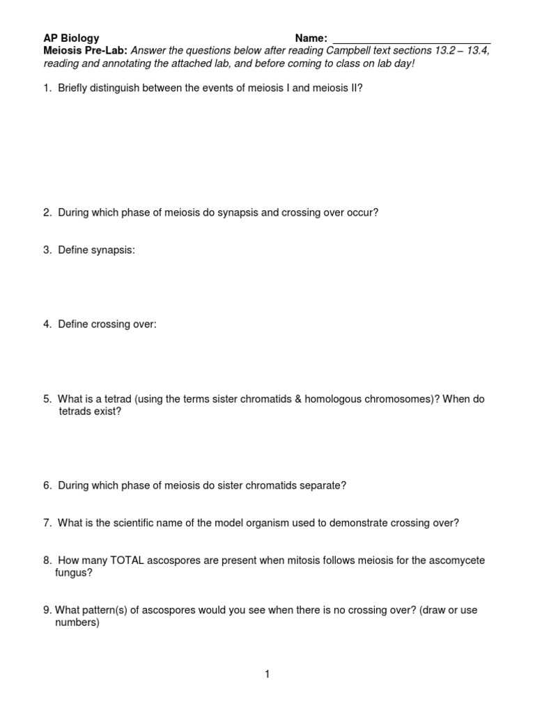 lab 3 mitosis and meiosis answers