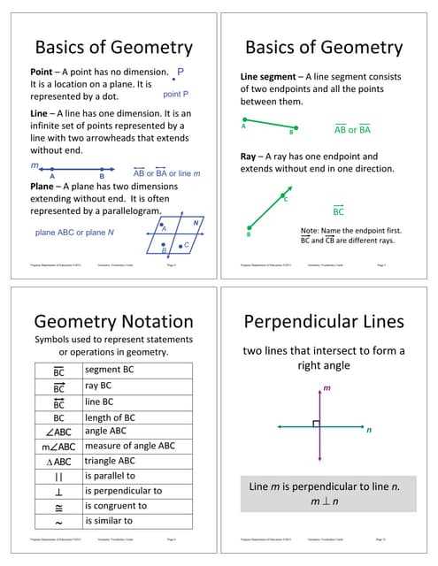 geometry semester 1 practice exam answers