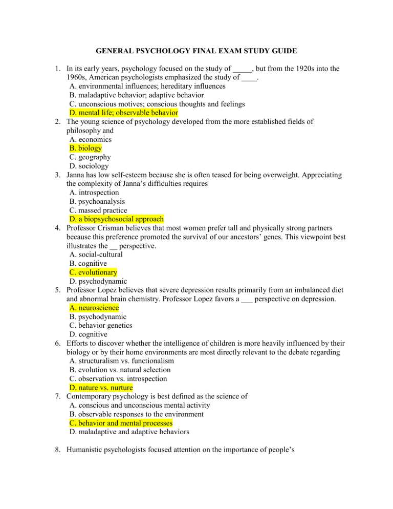 mindtap answer key psychology