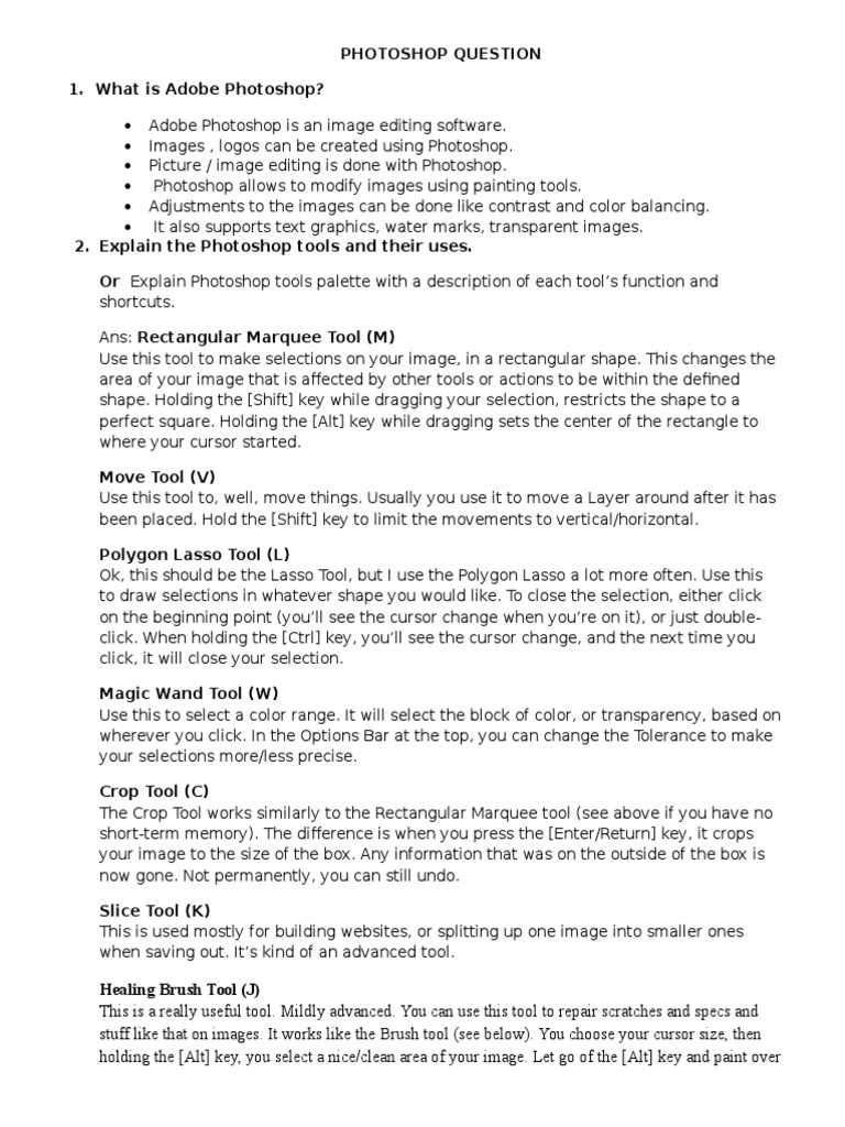 adobe photoshop cc exam questions and answers