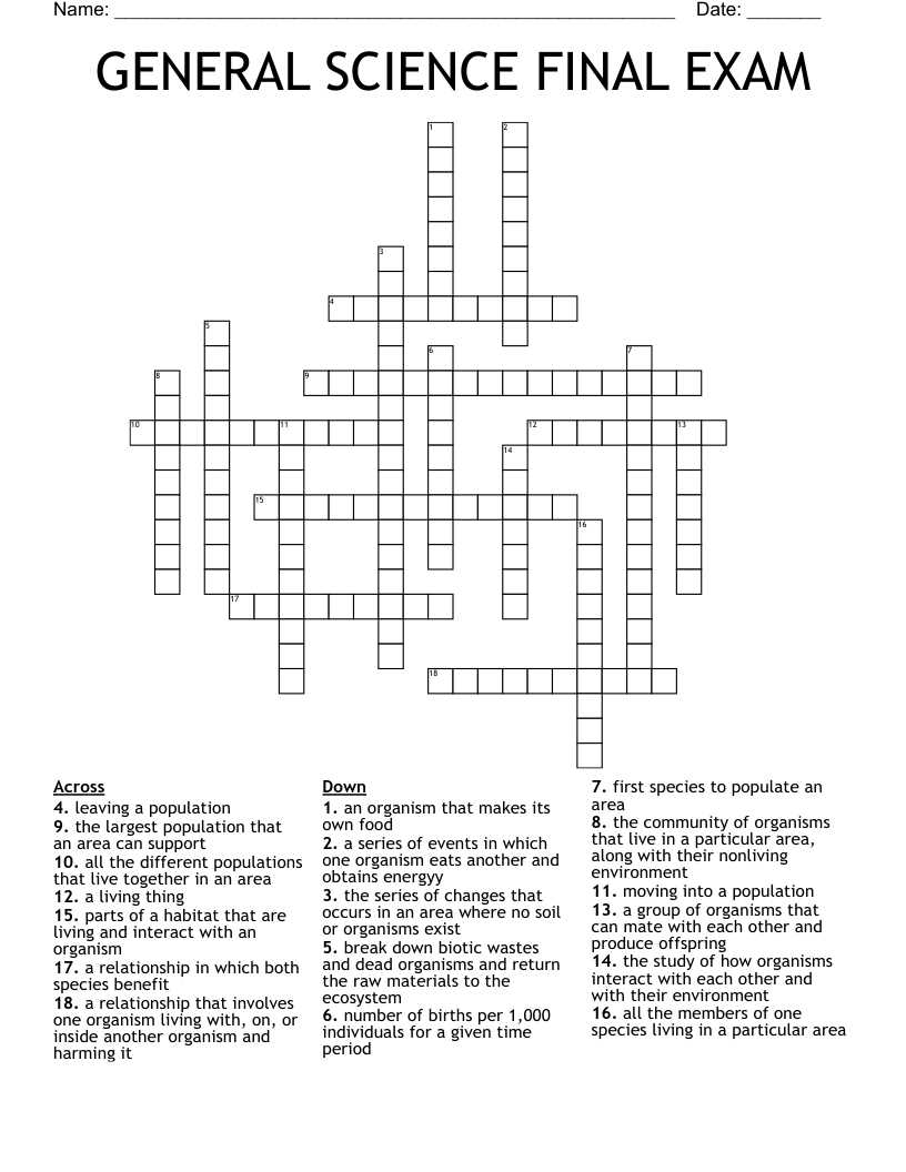 living environment final exam answers