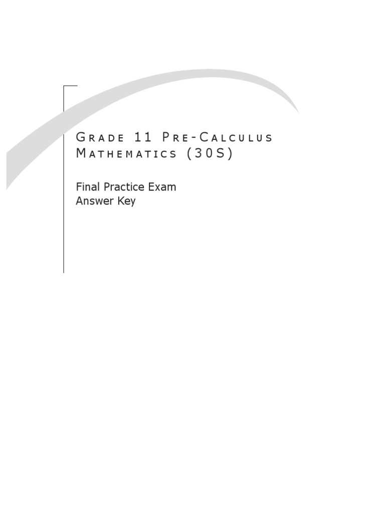 calculus i final exam with answers