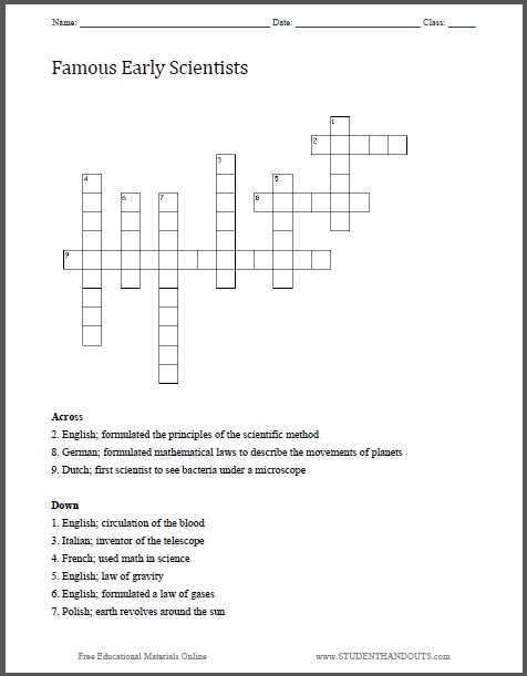 scientific method puzzle answer