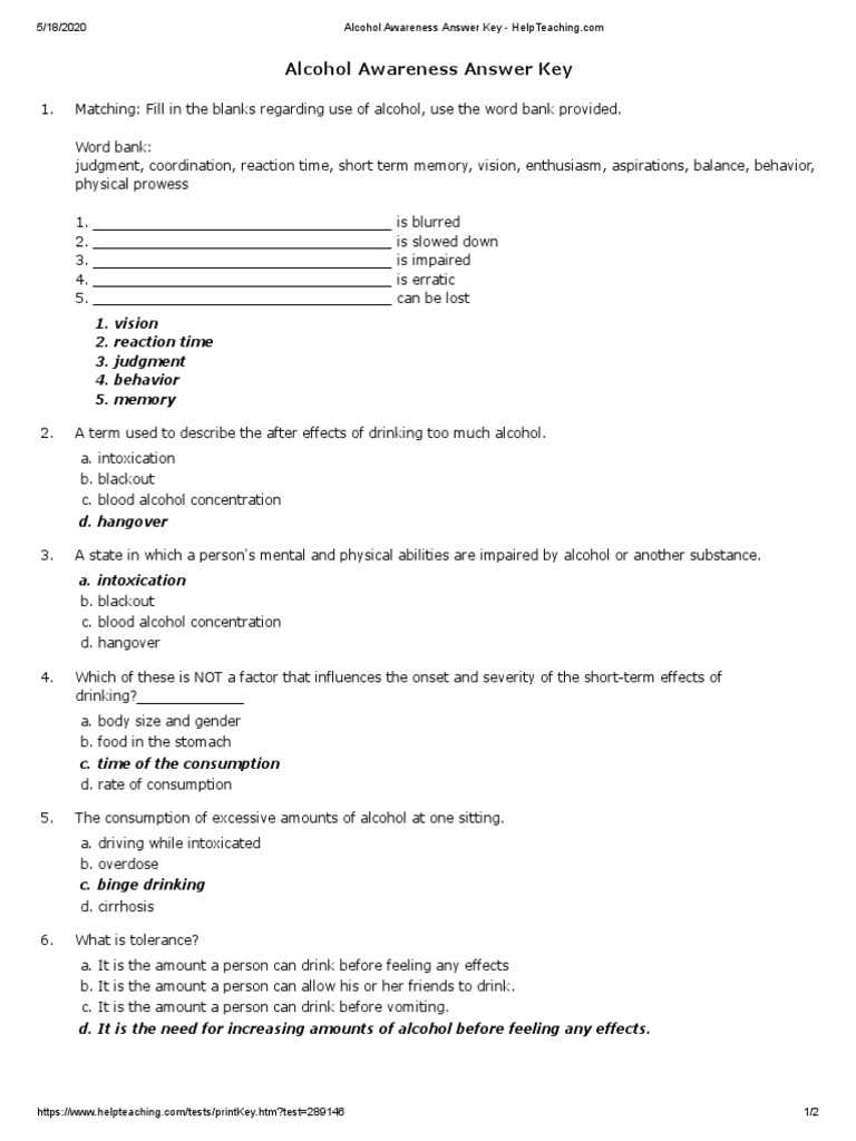 module 3 drug and alcohol test answers