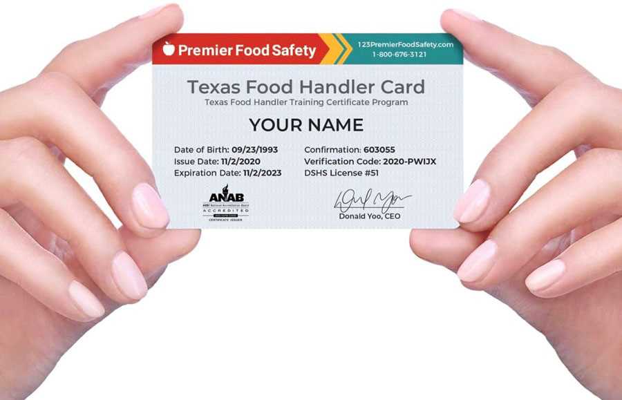 california food handler card test answers