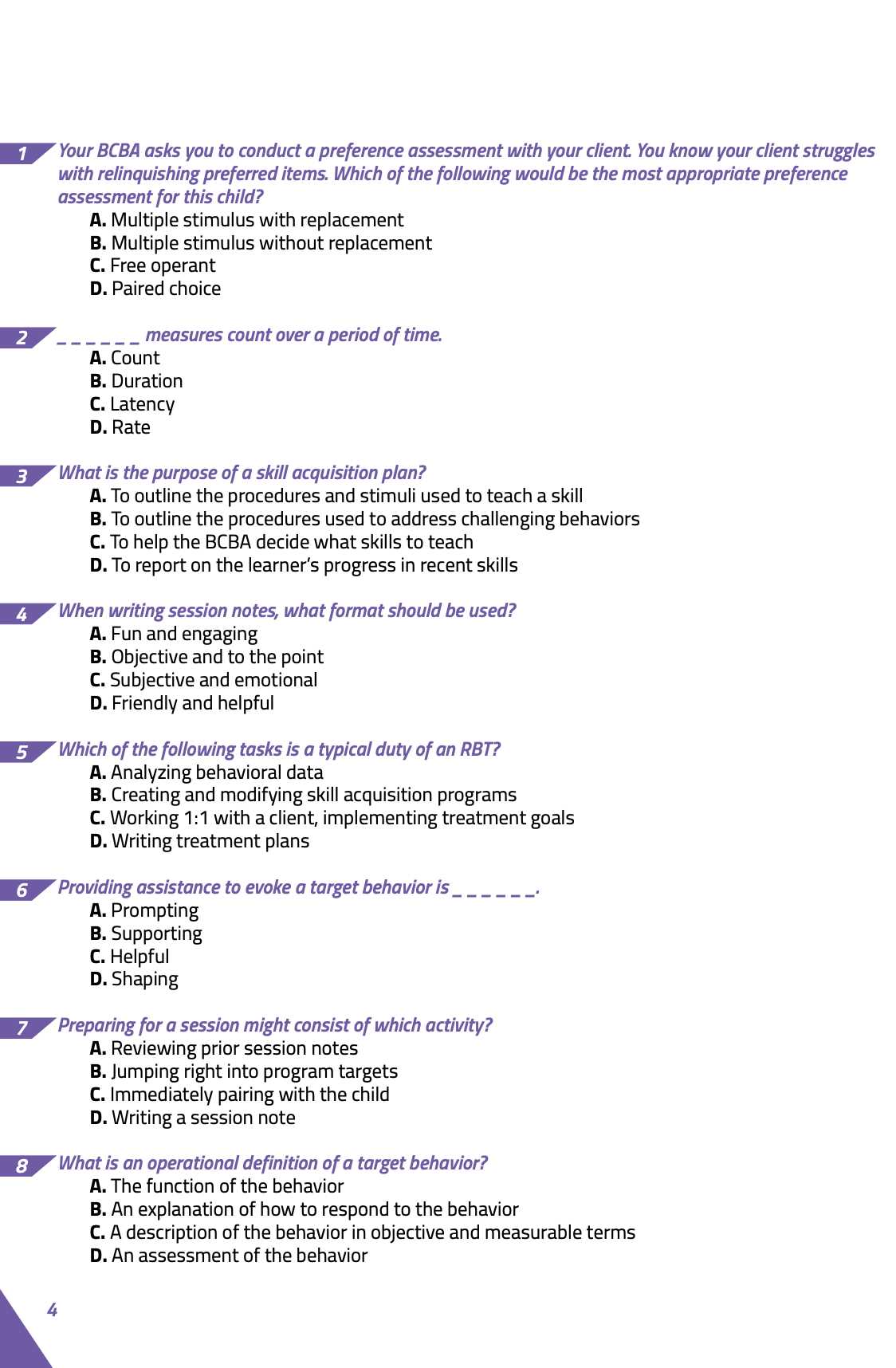 rbt exam answers