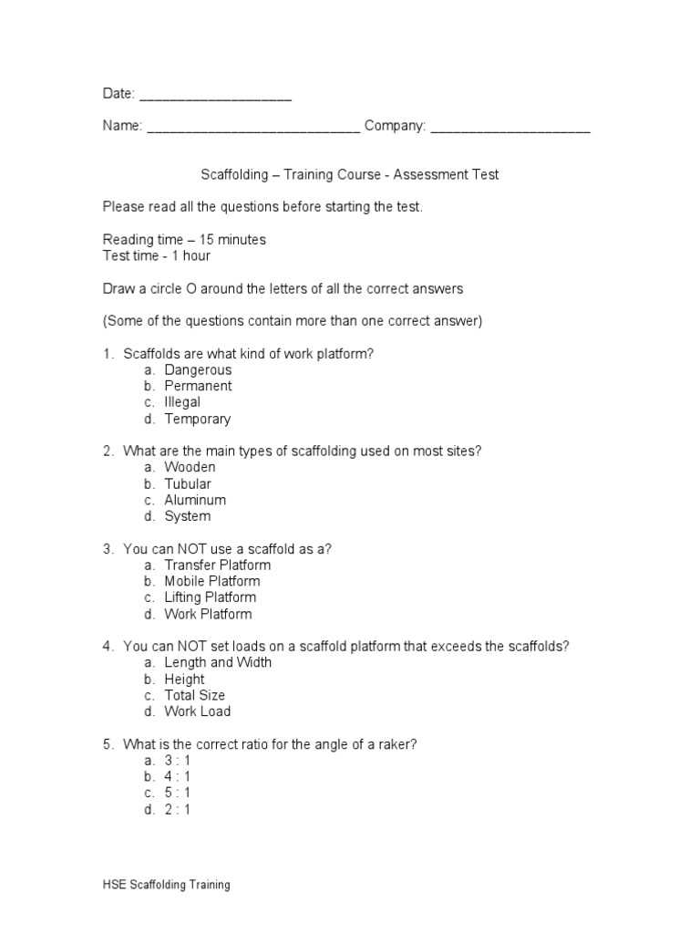 nccer exam answers