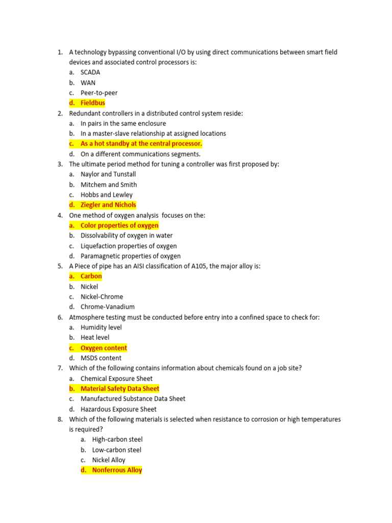 nccer exam answers