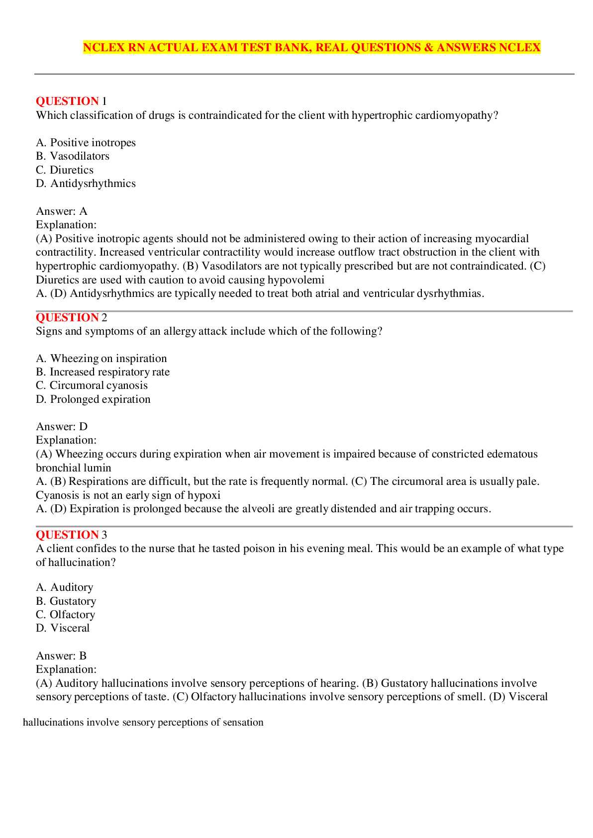 nclex rn exam preview answers