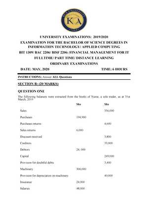 net present value exam questions and answers