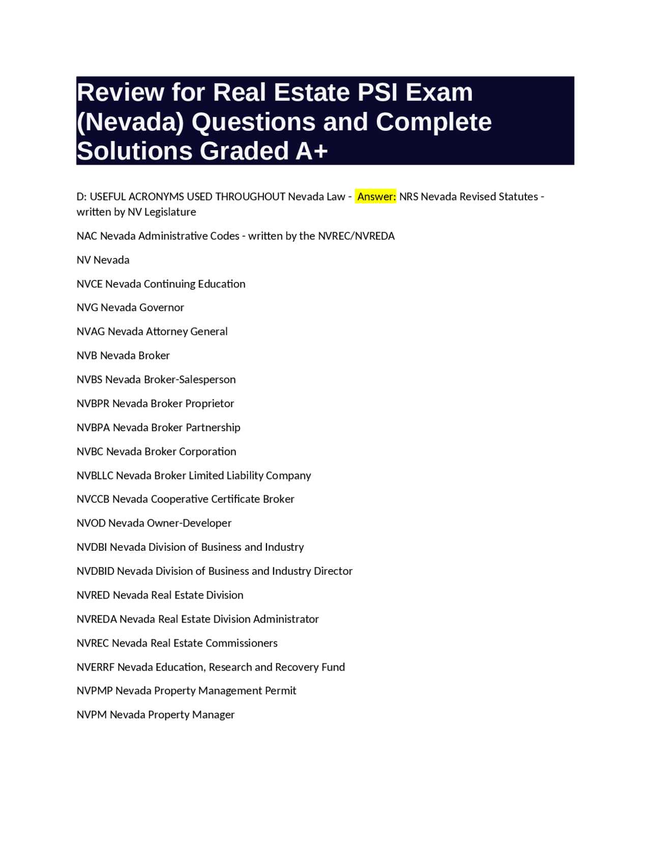 nevada security guard exam questions and answers