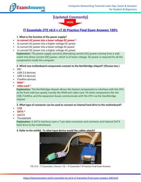 ite chapter 1 exam answer