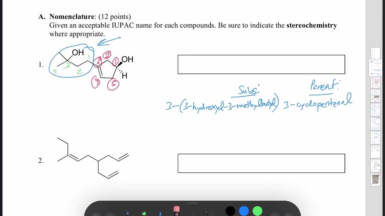 organic chemistry practice exam