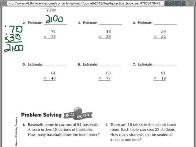 answer key for go math 5th grade practice book