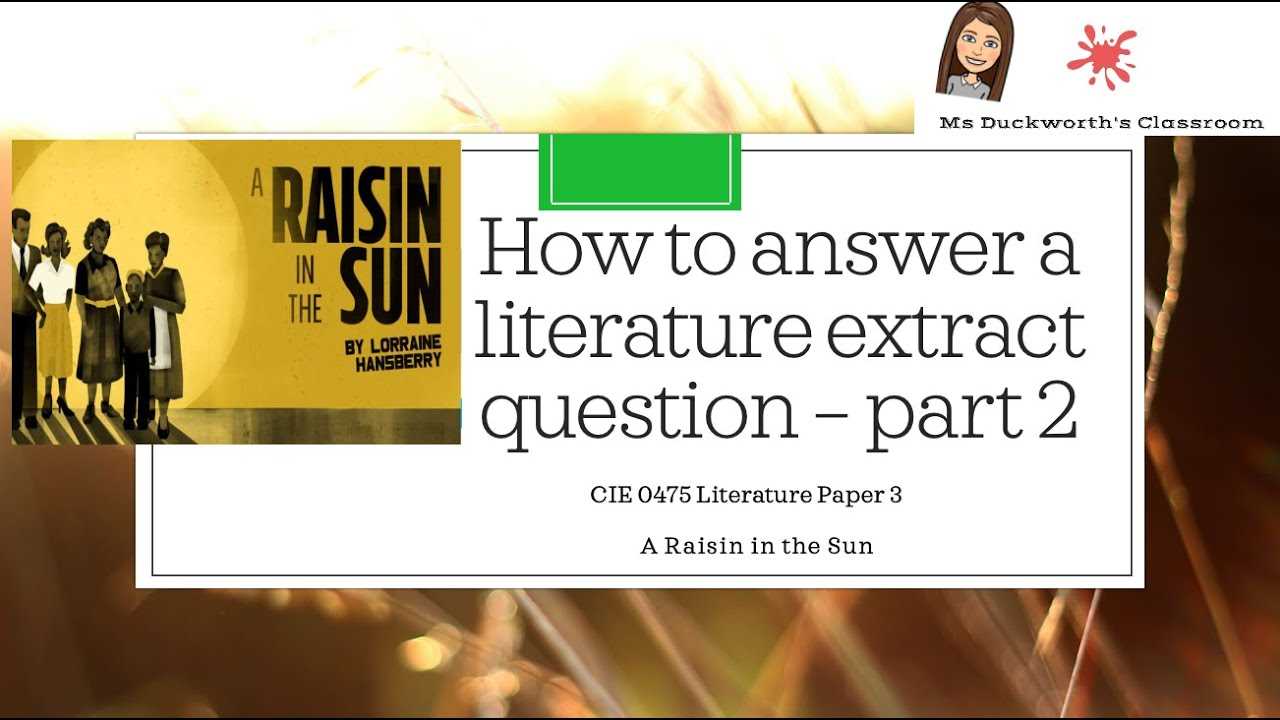 a raisin in the sun final exam answers