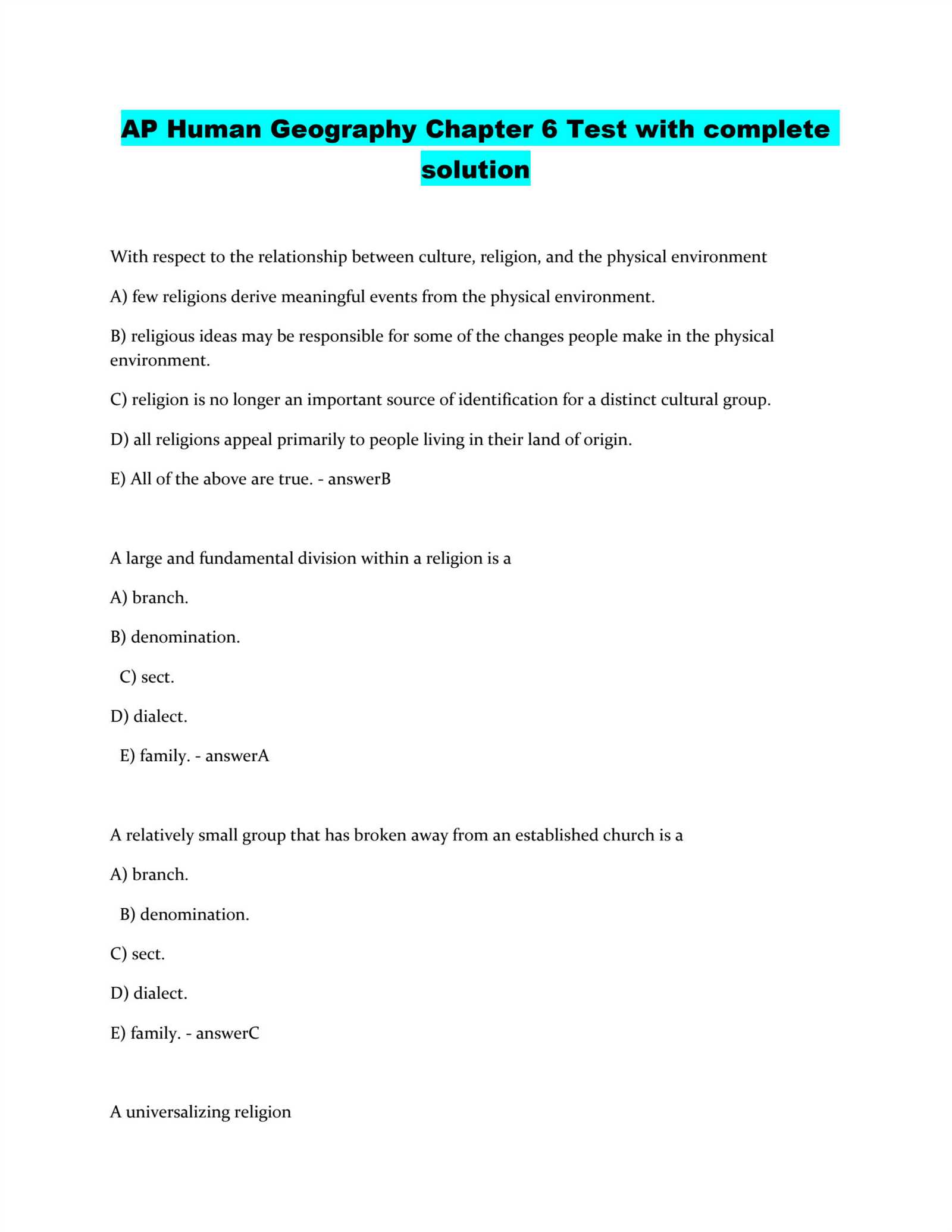 ap human geography chapter 6 key issue 1 answers