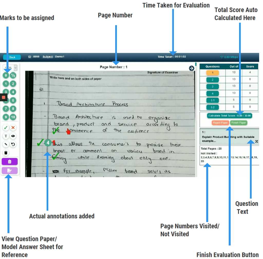 icai exam answer sheet