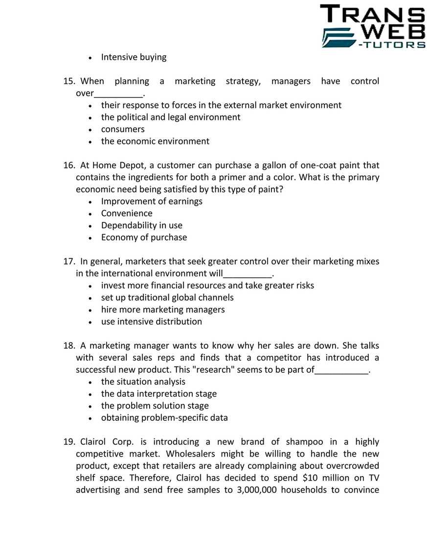 service marketing final exam questions and answers