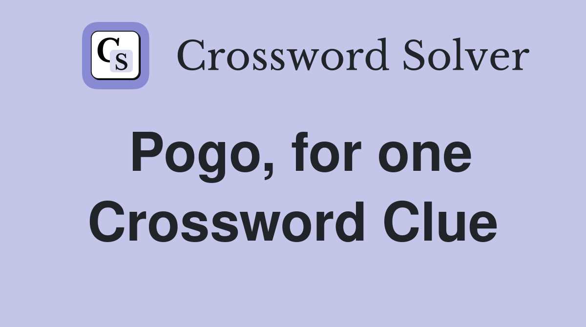 pogo crossword answers