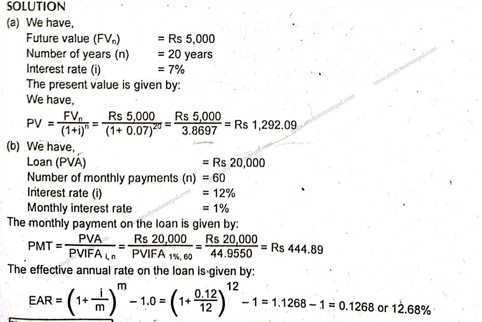 time value of money exam questions and answers