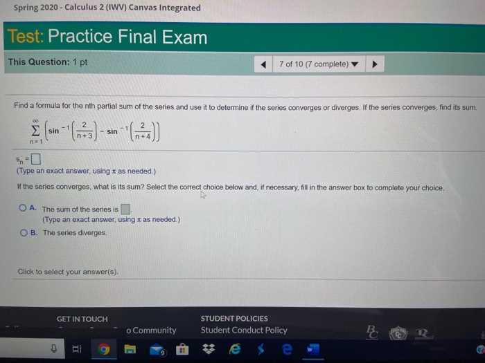 calculus i final exam with answers