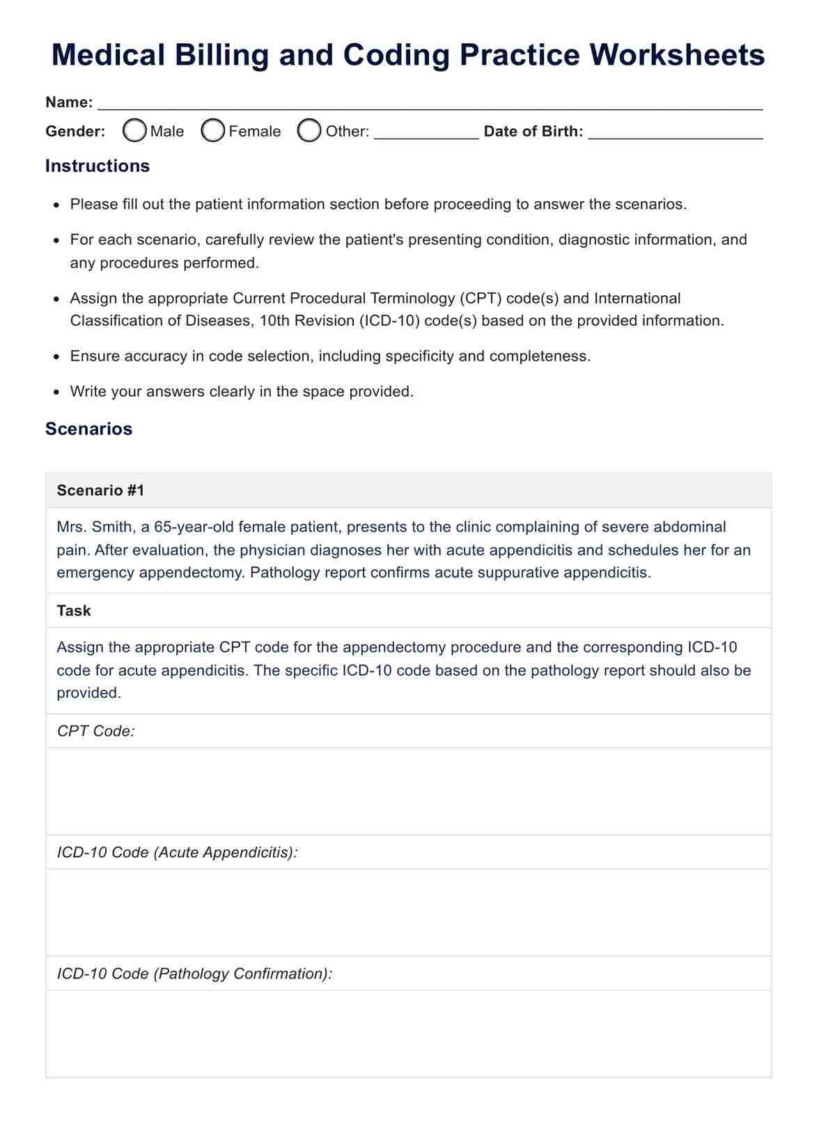 cpc exam answer sheet