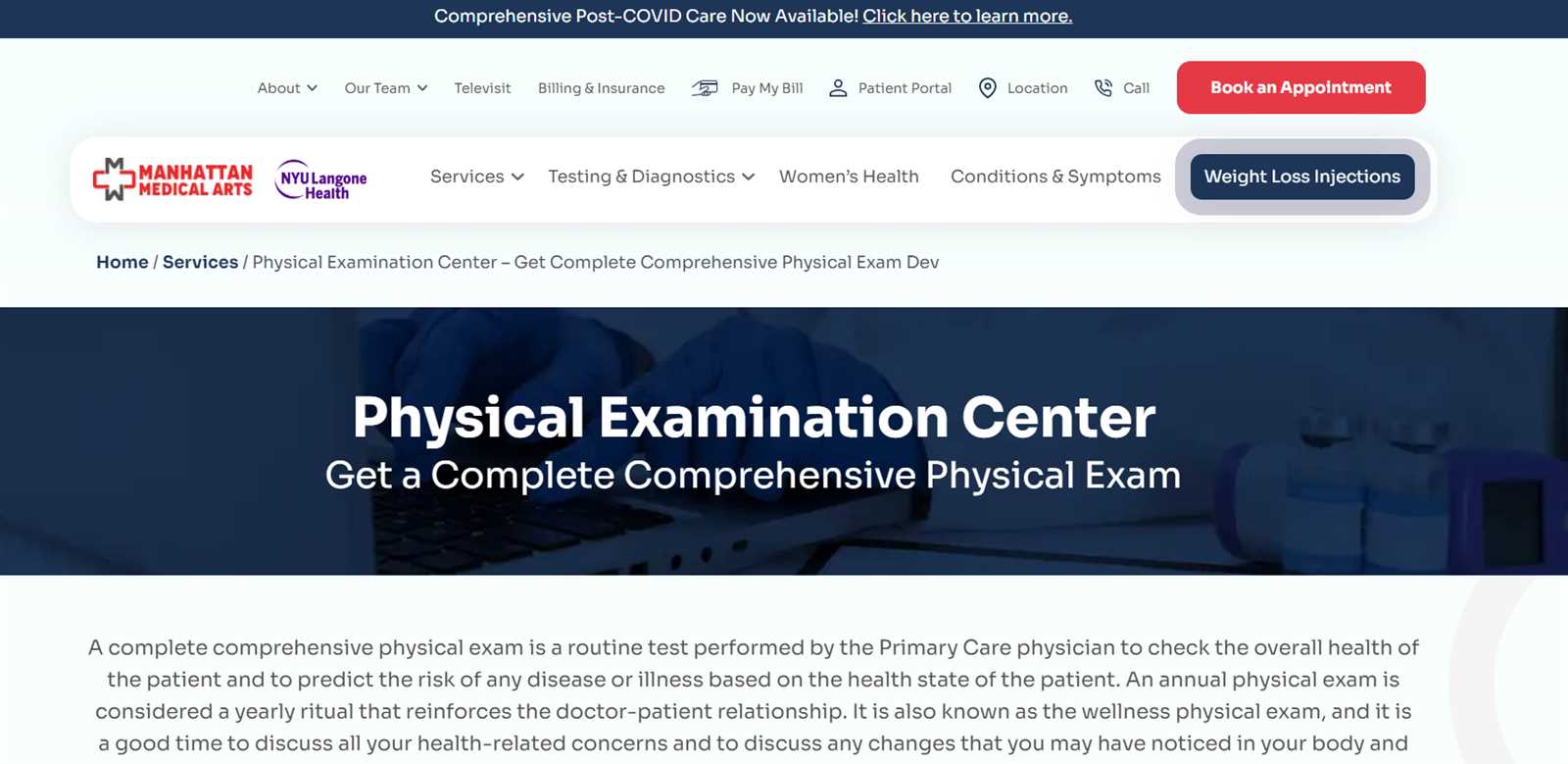 executive health exam nyc