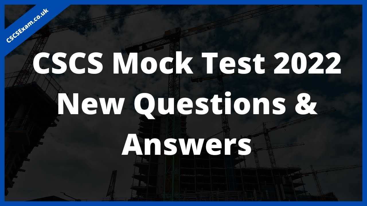 cscs exam questions and answers