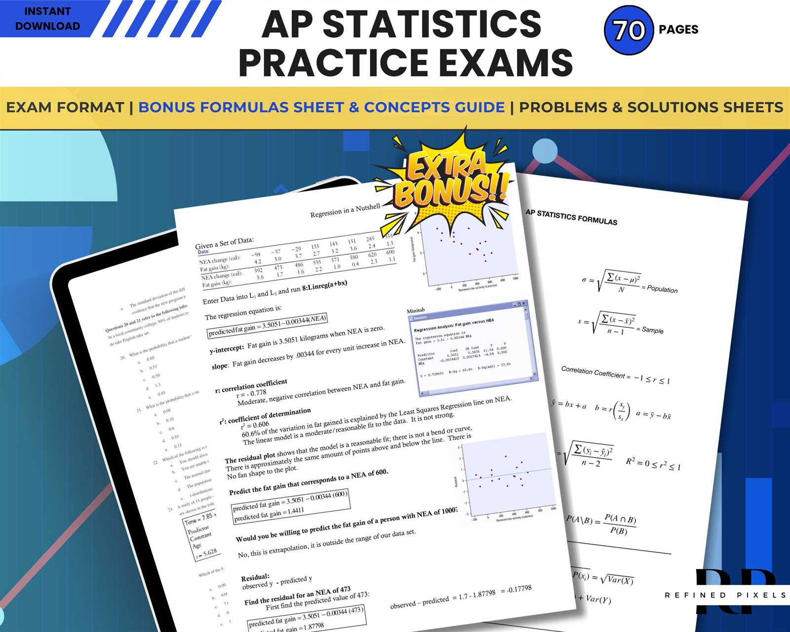 ap statistics practice exam answer key